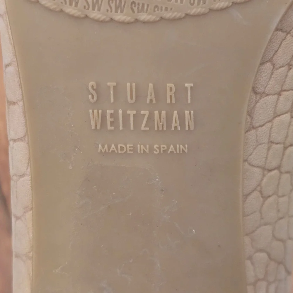 Stuart Weitzman Heel Womens 9 Tan Leather Pumps